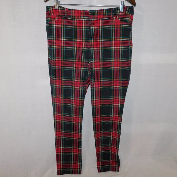 Old Navy Pants - Old Navy Womens 16 Red Black Green Plaid Pixie Pant